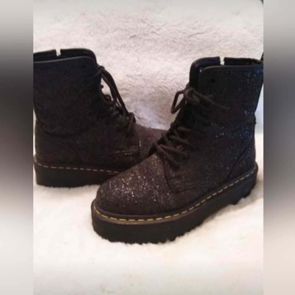 Dr Martens Jadon Glitter Platform Boots Women's size 7